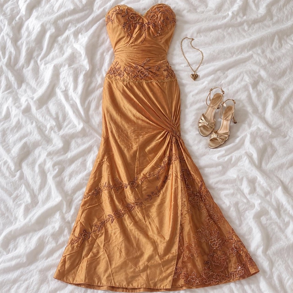 Fairy prom dress  Stunning true vintage fairycore beaded prom dress